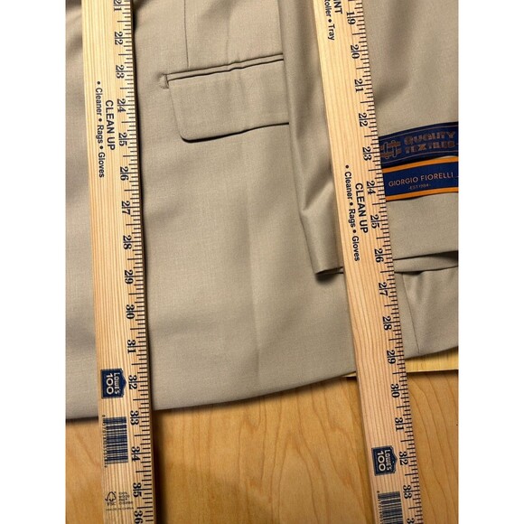 Giorgio Fiorelli Blazer Mens 60 R Super Fine Tan Suit Jacket NWT - Picture 12 of 16